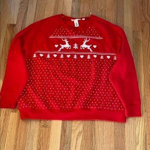 Logg  red Christmas top size XL